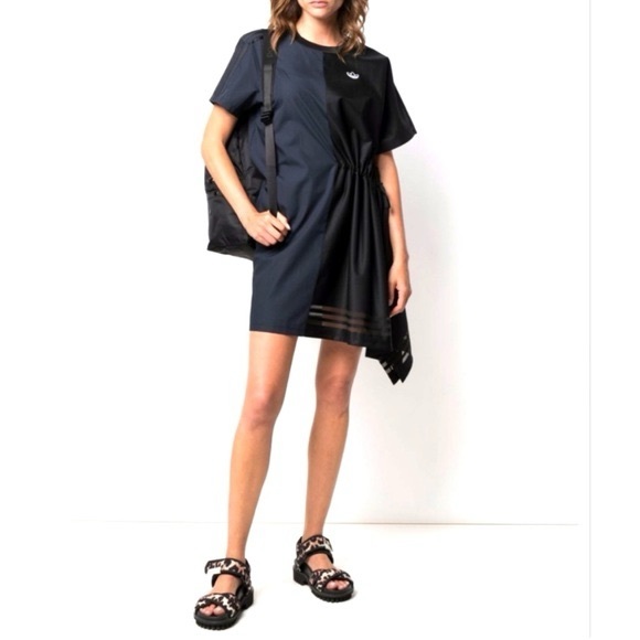 adidas Originals Dresses & Skirts - Adidas Original Asymmetric Three Stripe T-Shirt Dress Sz M NWOT